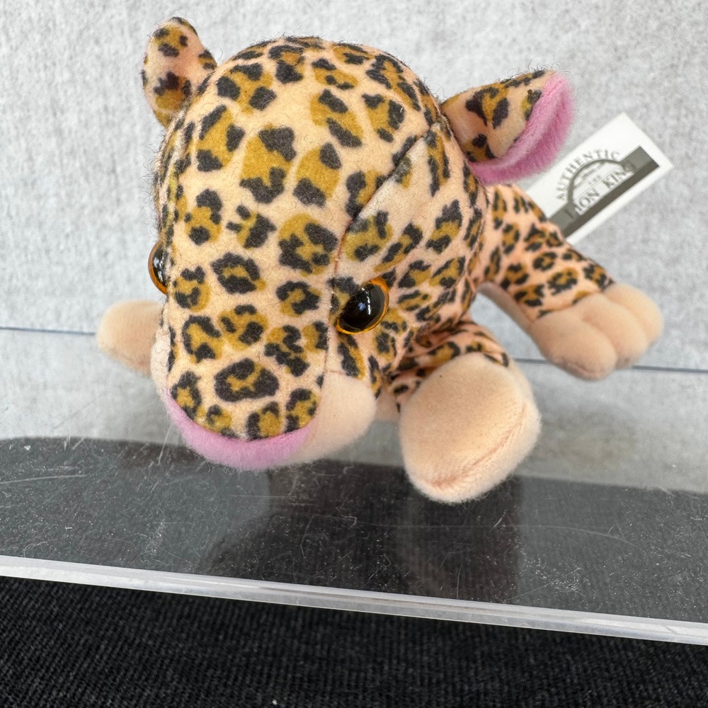 Vtg Disney The Lion King Authentic Leopard Finger Puppet Plush Stuffed Animal